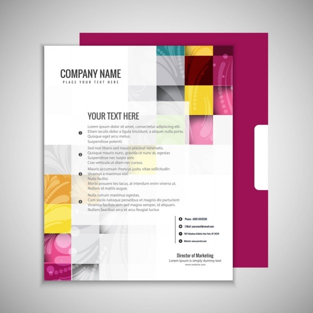 Kleurrijke brochure template