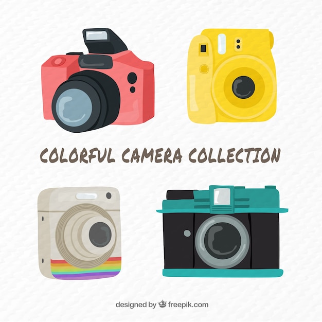 Kleurrijke camera collectie