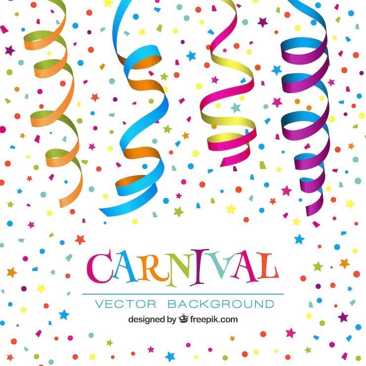 Gratis Vector kleurrijke carnaval conffeti achtergrond