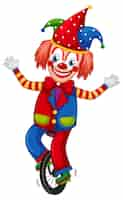 Gratis vector kleurrijke clown stripfiguur