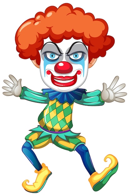 Gratis vector kleurrijke clown stripfiguur