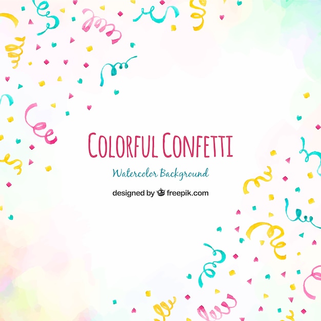 Gratis vector kleurrijke confetti achtergrond in vlakke stijl