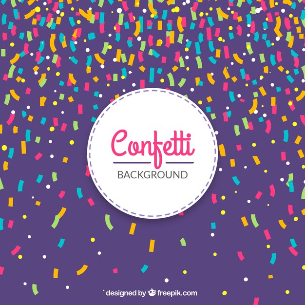 Kleurrijke confetti achtergrond in vlakke stijl