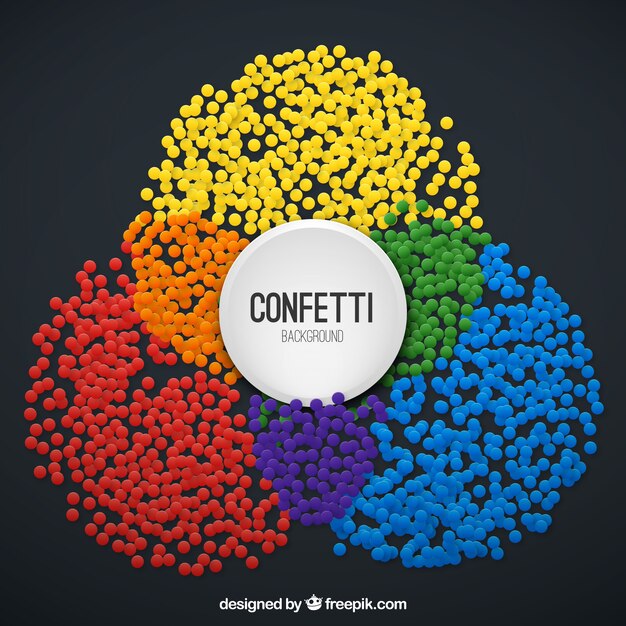 Kleurrijke confettienachtergrond in realistische stijl