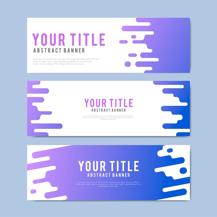 Gratis Vector kleurrijke en abstracte banner ontwerpsjablonen