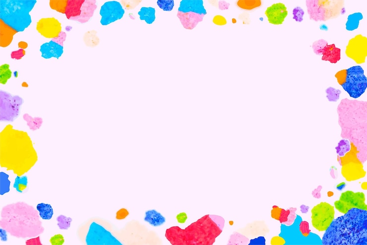 Gratis Vector kleurrijke frame vector met wax gesmolten krijt art