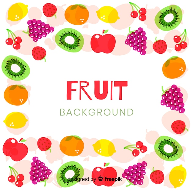 Gratis vector kleurrijke fruitachtergrond