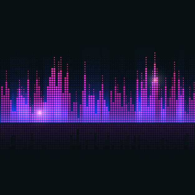 Kleurrijke geluidsgolf equalizer vector ontwerp