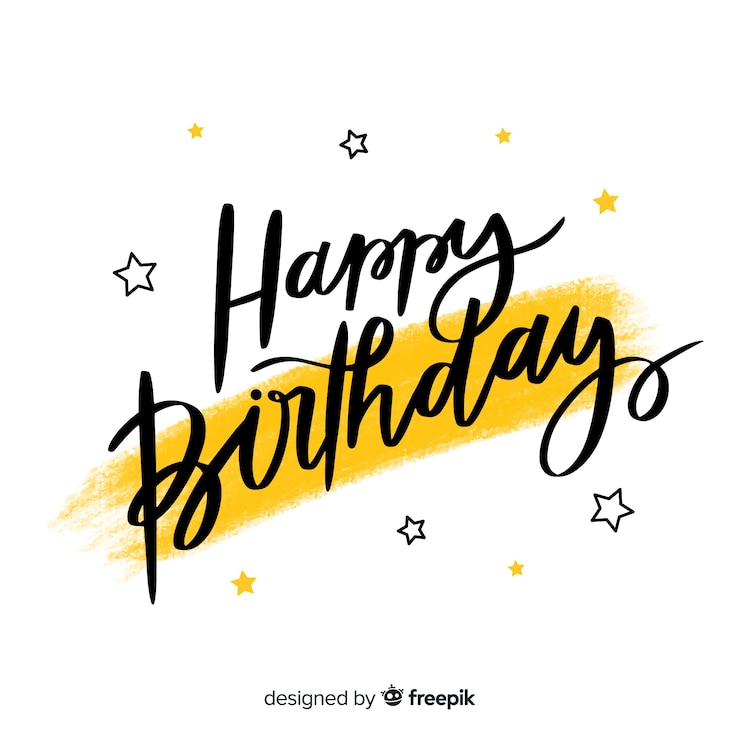 Gratis Vector kleurrijke gelukkige verjaardag belettering