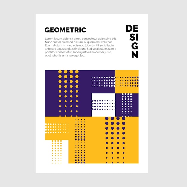 Kleurrijke geometrische brochure achtergrond