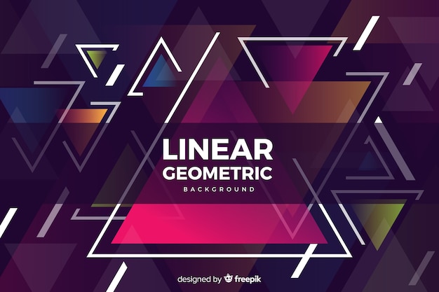 Kleurrijke geometrische vormen in plat ontwerp