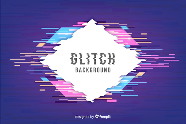 Gratis vector kleurrijke glitch achtergrond