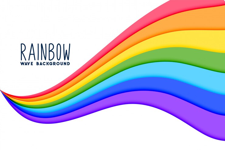 Gratis Vector kleurrijke golvende regenboog vloeiende achtergrond