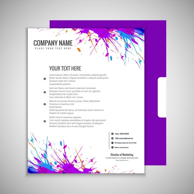 Gratis Vector kleurrijke grungy brochure