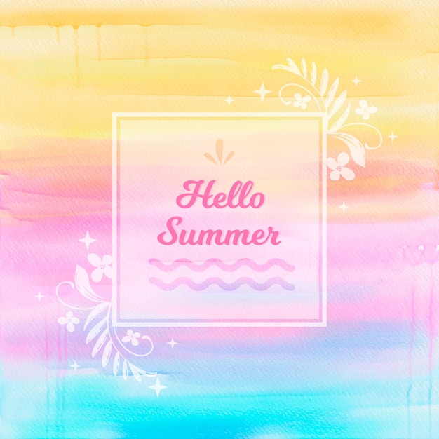 Kleurrijke Hallo zomer achtergrond
