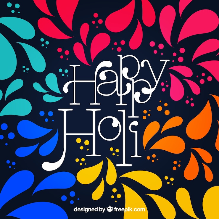 Gratis Vector kleurrijke holi festival achtergrond
