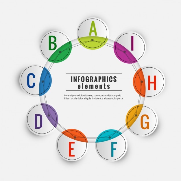 Kleurrijke infographic achtergrond