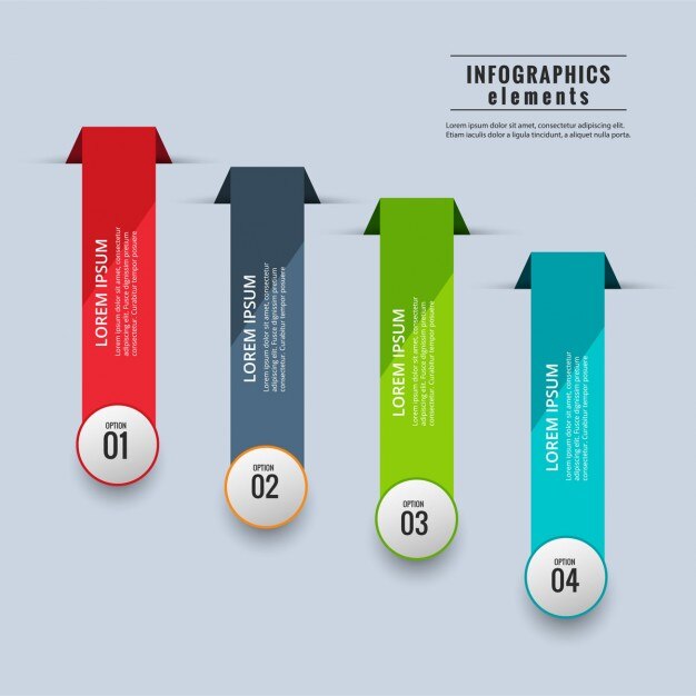 Kleurrijke infographic achtergrond