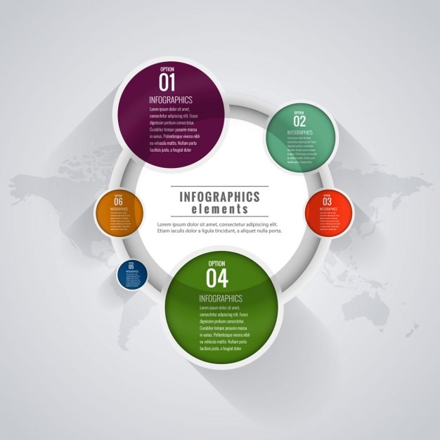 Kleurrijke infographic achtergrond