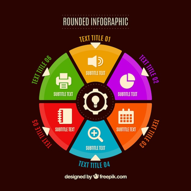 Kleurrijke infographic in vlakke vormgeving