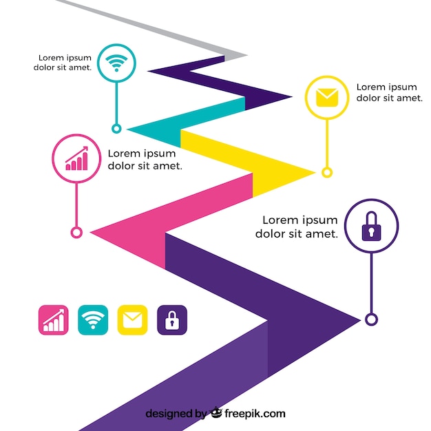 Gratis vector kleurrijke infographic sjabloon