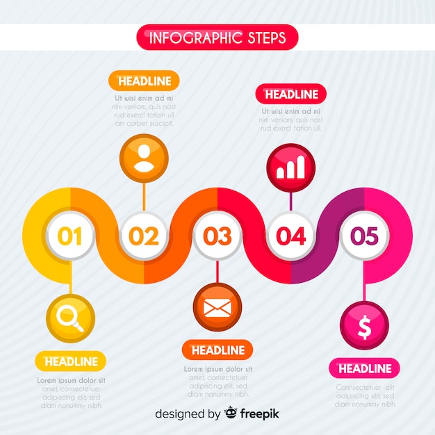 Kleurrijke infographics sjabloon