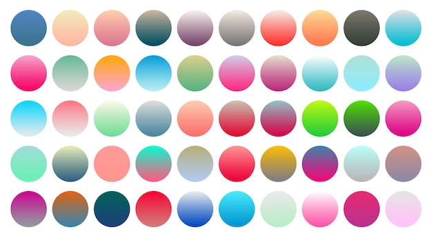 Kleurrijke kleurovergang palet kleuren grote set vectorillustratie