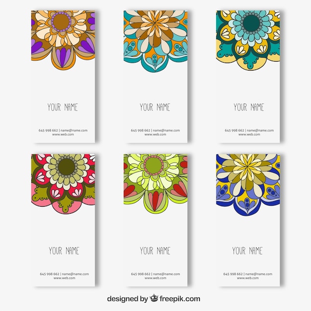 Gratis vector kleurrijke mandala banners