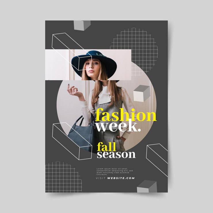 Gratis Vector kleurrijke mode poster sjabloon concept