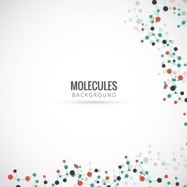 Gratis vector kleurrijke molecules achtergrond