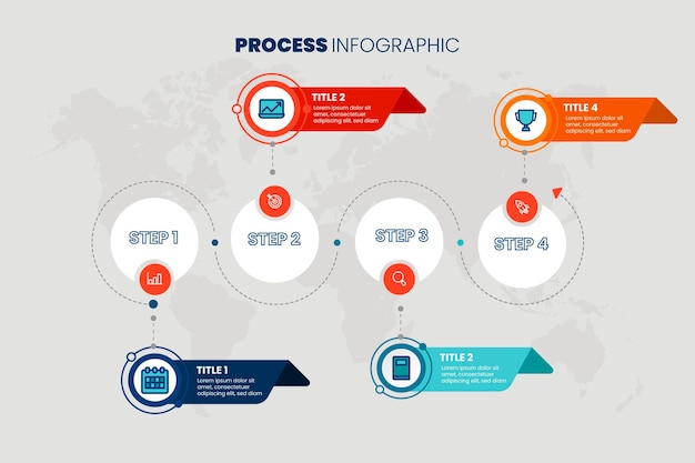 Gratis vector kleurrijke platte vastgoedinfographics