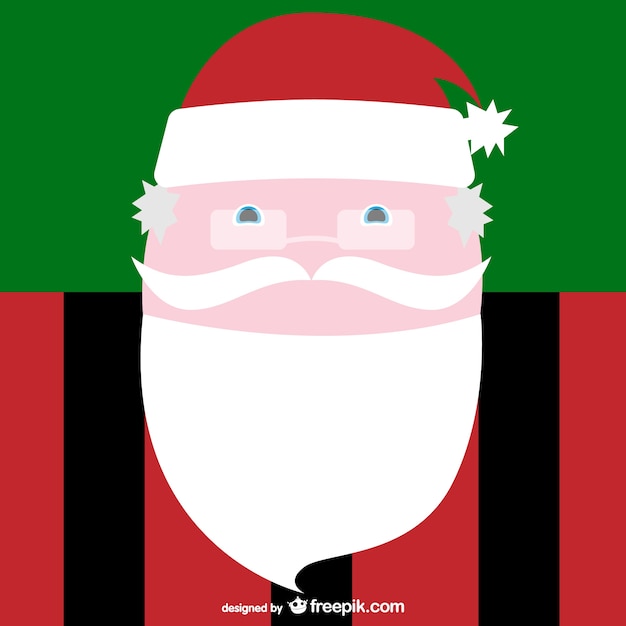 Gratis vector kleurrijke portret van de kerstman