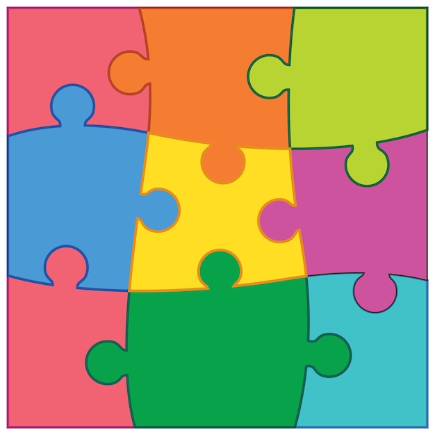 Gratis vector kleurrijke puzzelachtergrond