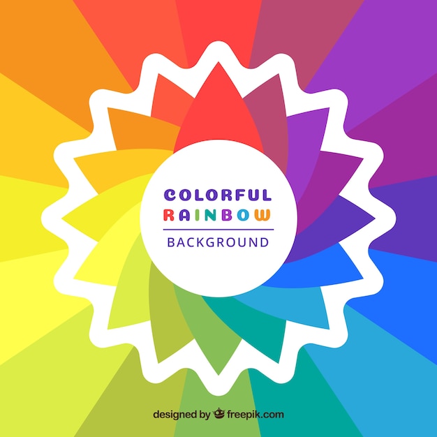 Gratis vector kleurrijke regenboogachtergrond