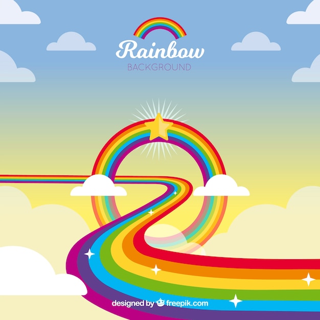 Kleurrijke regenboogachtergrond