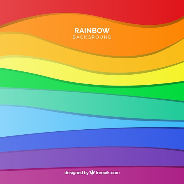 Gratis vector kleurrijke regenboogachtergrond