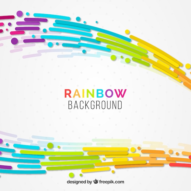 Gratis vector kleurrijke regenboogachtergrond