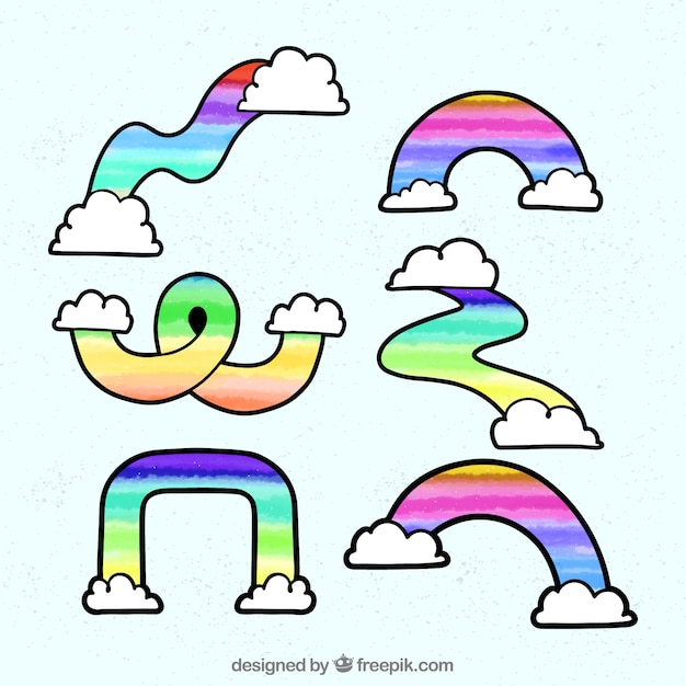 Kleurrijke regenboogreeks