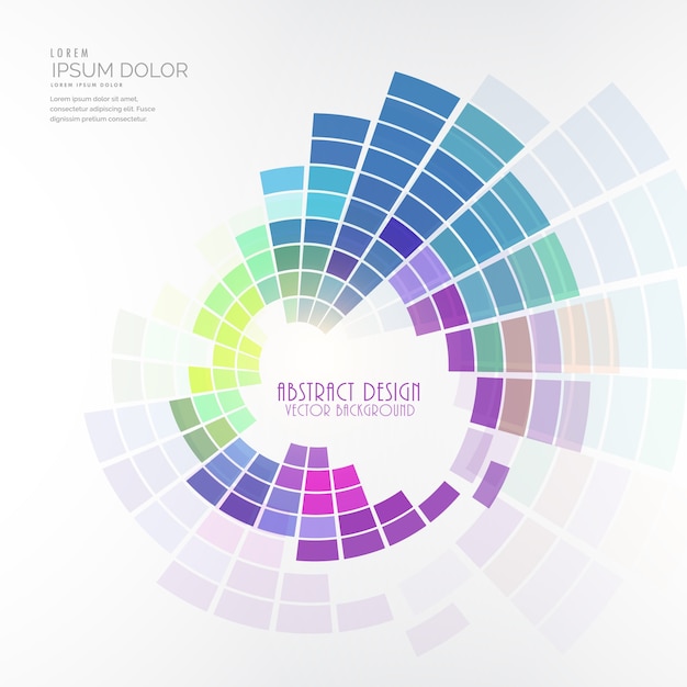 Kleurrijke ronde mozaïek ontwerp vector achtergrond
