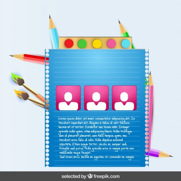 Gratis vector kleurrijke school template