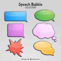 Gratis vector kleurrijke speech bubble collectie