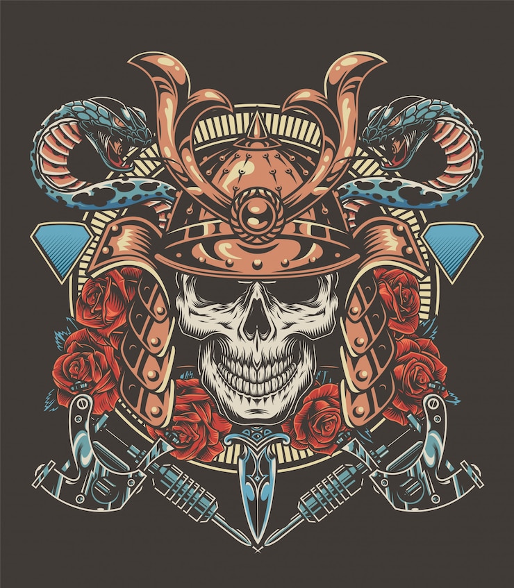 Gratis Vector kleurrijke tattoo vintage concept