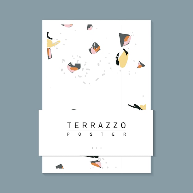 Kleurrijke Terrazzo patroon poster vector