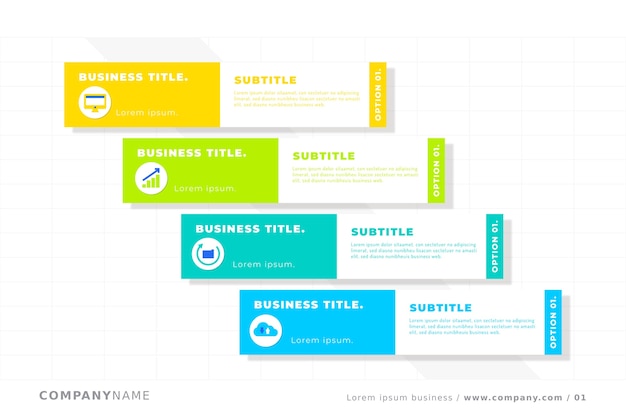 Kleurrijke tijdlijn infographic