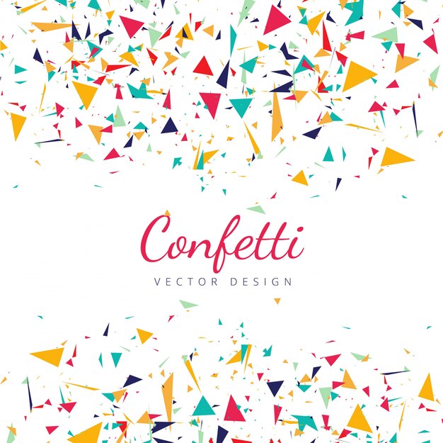 Kleurrijke vallende confetti achtergrond vector