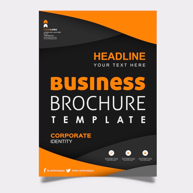 Kleurrijke Vector Business Brochure Sjabloonontwerp