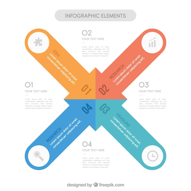 Gratis vector kleurrijke verzameling infographic elementen