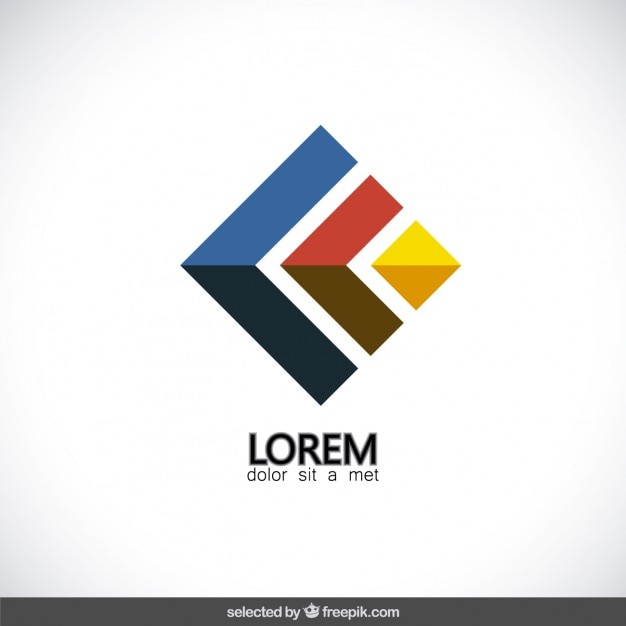Gratis vector kleurrijke vierkante logo