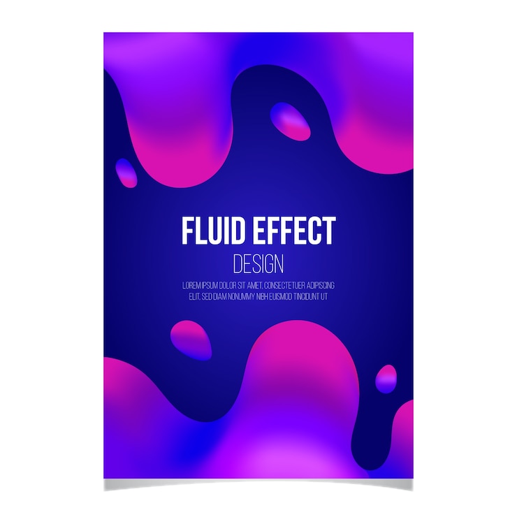Gratis Vector kleurrijke vloeistofeffect poster