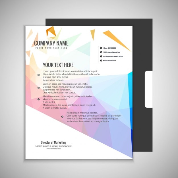 Gratis vector kleurrijke zakelijke brochure